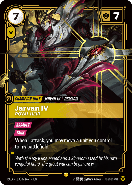 Jarvan IV, Royal Heir (Unit) (RAD-133a/167) (Showcase) (Alternate Art)