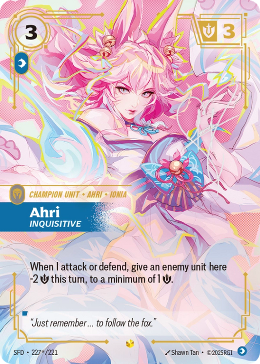 Ahri Inquisitive (Champion Unit) (SFD-227*/221) (Showcase Signature)