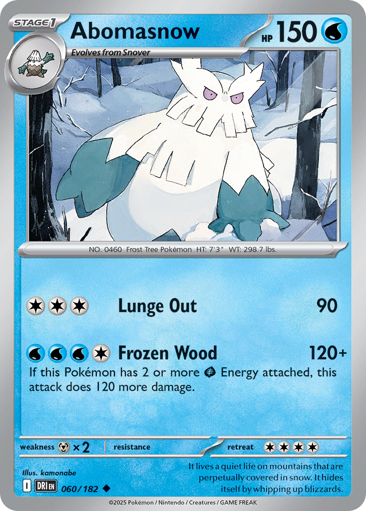 Abomasnow (Stage 1 Pokémon) (DRI-060/182) (Uncommon)