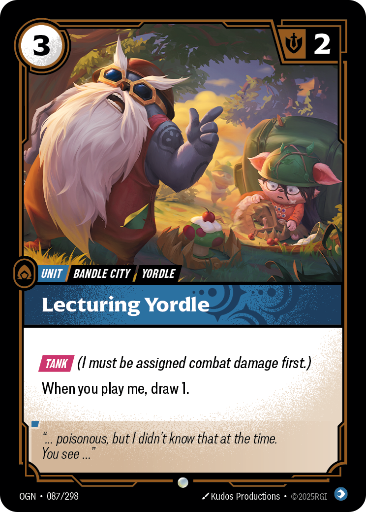 Lecturing Yordle (Unit) (OGN-087/298) (Common)