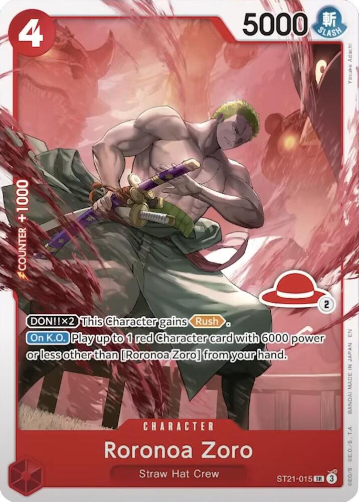 Roronoa Zoro (Luffy Deck) (Character) (ST21-015) (SR) (Learn To Play Reprint)