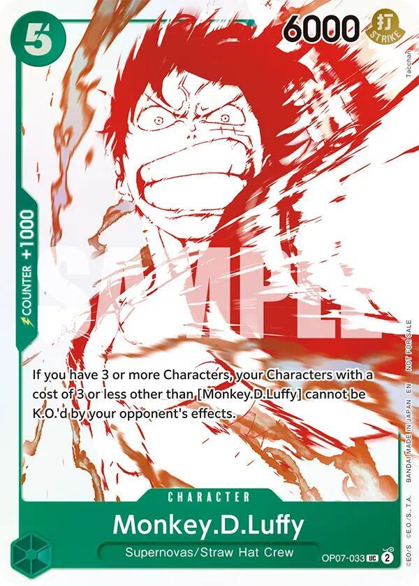 Monkey D Luffy (Character) (OP07-033) (UC) (3rd Anniversary Treasure Campaign Pack) (Promo) (Copy)