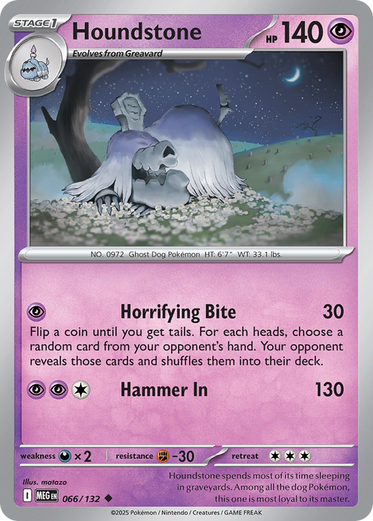 Houndstone (Stage 1 Pokémon) (MEG-066/132) (Uncommon)