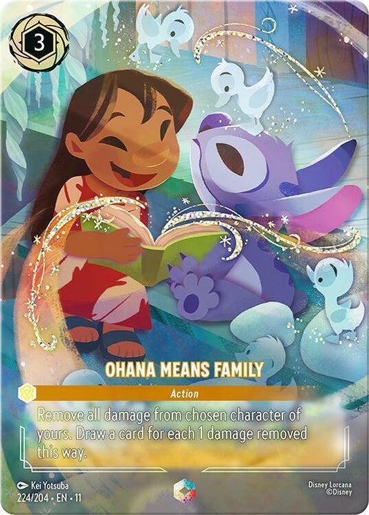 Ohana Means Family (Action)(224/204 EN 11) (Enchanted*) (Alternate Art)