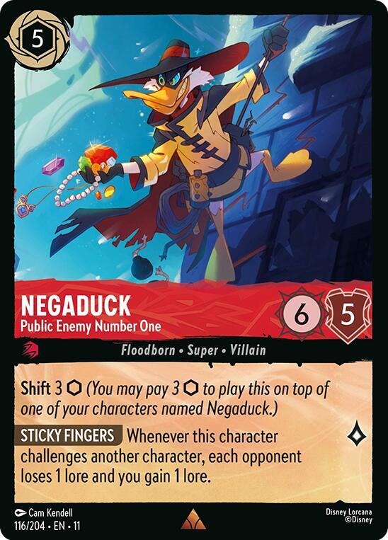 Negaduck - Public Enemy Number One (Floodborn - Super - Villain)(116/204 EN 11) (R)