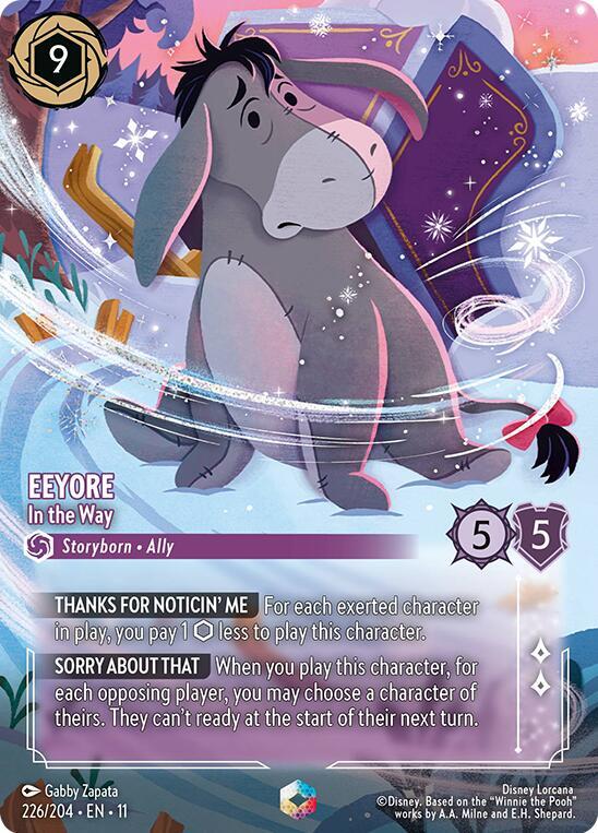 Eeyore - In the Way (Storyborn - Ally)(226/204 EN 11) (Enchanted*) (Alternate Art)