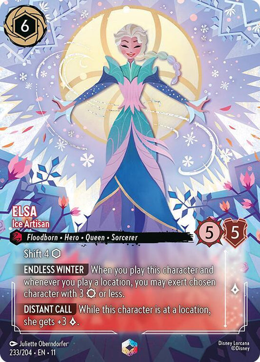 Elsa - Ice Artisan (Storyborn - Hero - Queen - Sorcerer)(233/204 EN 11) (Enchanted*) (Alternate Art)