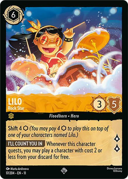 Lilo - Rock Star (Floodborn - Hero)(17/204 EN 11) (SR)