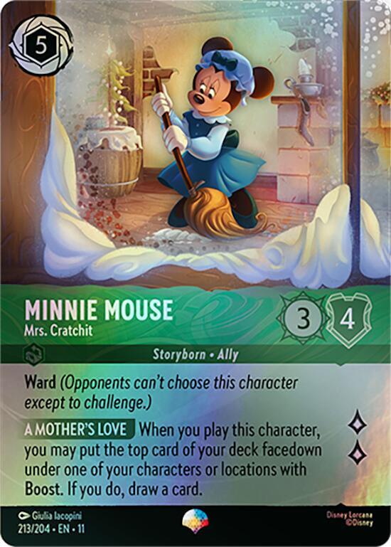 Minnie Mouse - Mrs. Cratchit (Dreamborn - Hero)(213/204 EN 11) (Epic*) (Alternate Art)