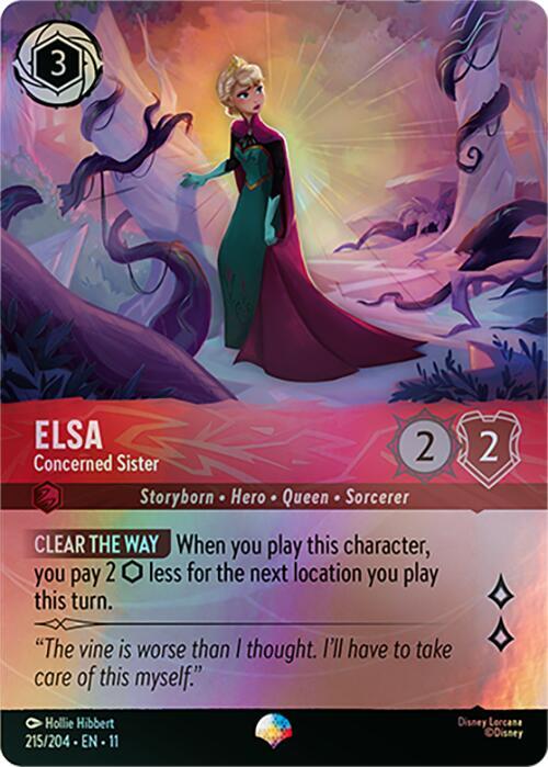 Elsa - Concerned Sister (Storyborn - Hero - Queen - Sorcerer)(215/204 EN 11) (Epic*) (Alternate Art)