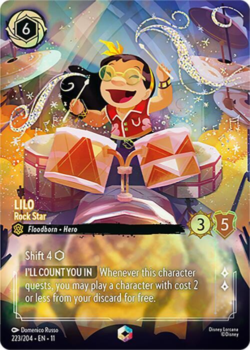 Lilo - Rock Star (Floodborn - Hero)(223/204 EN 11) (Enchanted*) (Alternate Art)