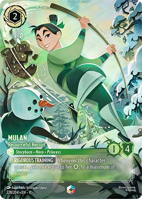Mulan - Resourceful Recruit (Storyborn - Hero - Princess)(229/204 EN 11) (Enchanted*) (Alternate Art)