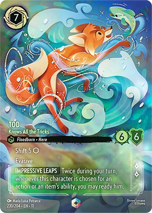 Tod - Knows All the Tricks (Floodborn - Hero)(230/204 EN 11) (Enchanted*) (Alternate Art)