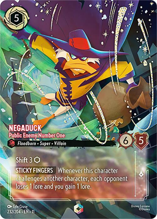Negaduck - Public Enemy Number One (Floodborn - Villain)(232/204 EN 11) (Enchanted*) (Alternate Art)