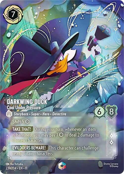 Darkwing Duck - Cool Under Pressure (Floodborn - Hero)(239/204 EN 11) (Enchanted*) (Alternate Art)