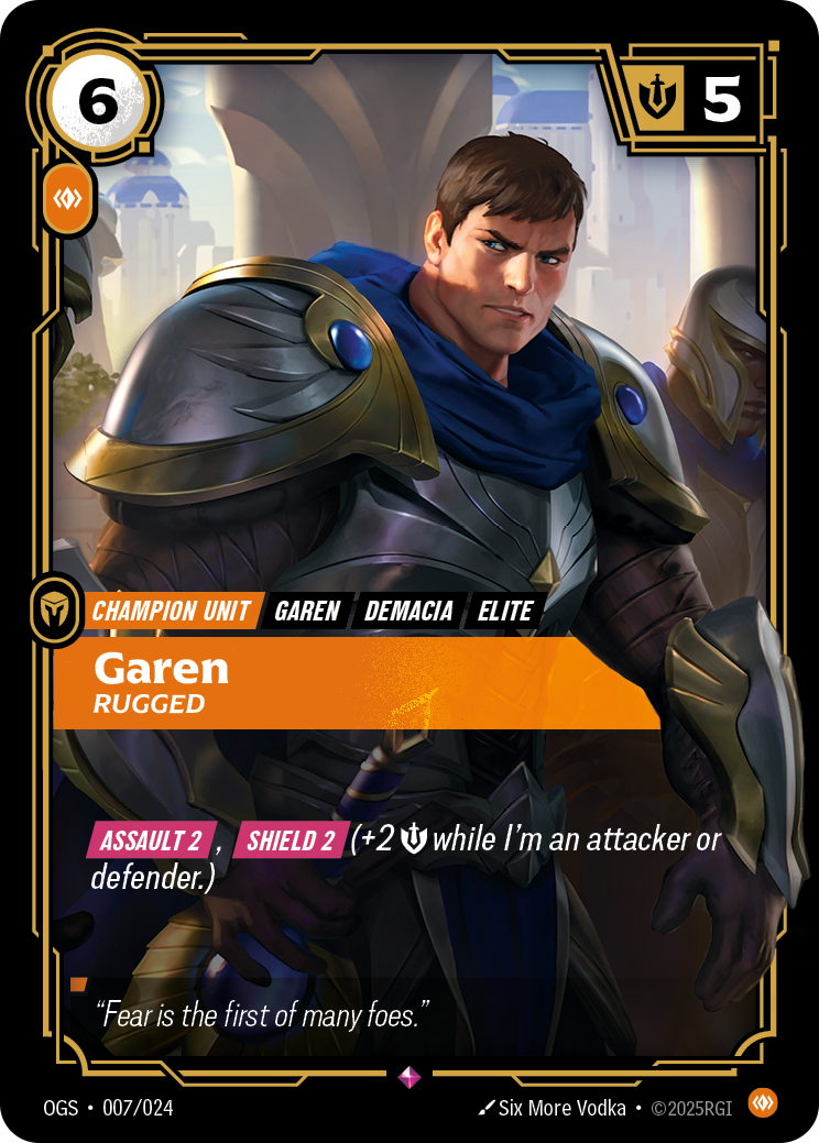 Garen, Rugged (Champion Unit) (OGS-007/024) (Rare)