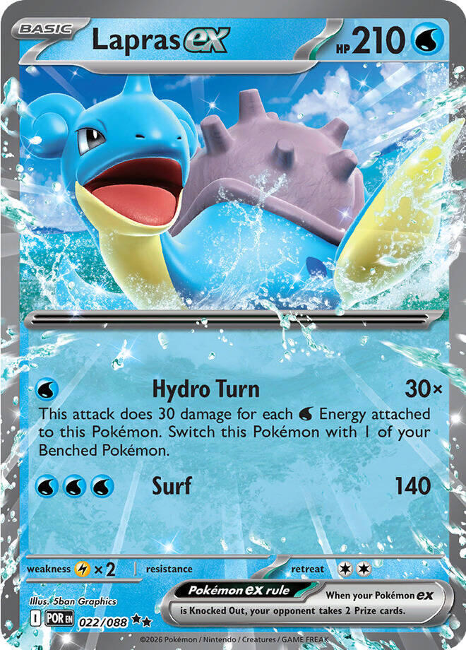 Lapras ex (Basic Pokémon ex) (POR-022/088) (Double Rare)