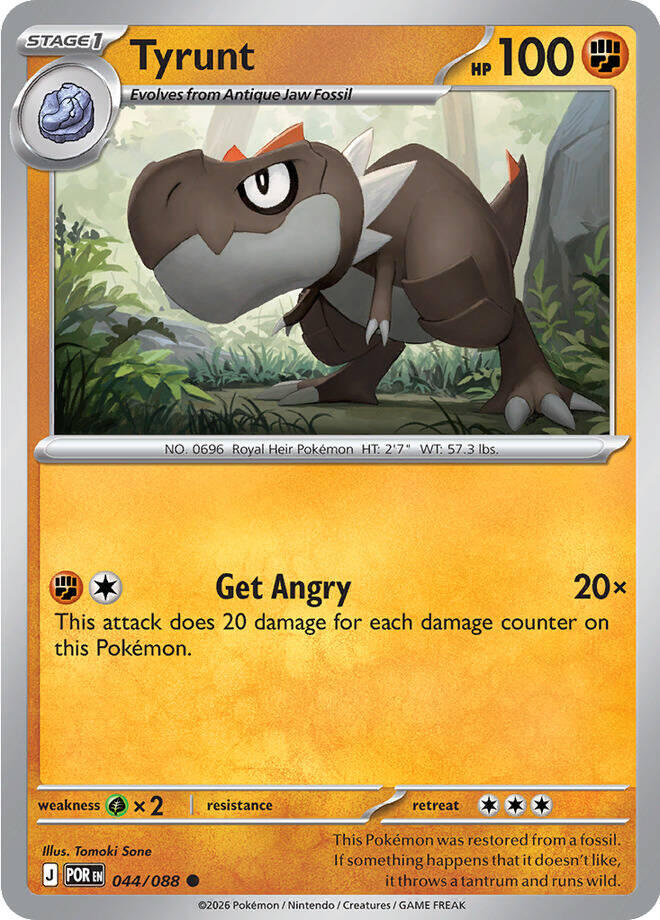 Tyrunt (Stage 1 Pokémon) (POR-044/088) (Common)