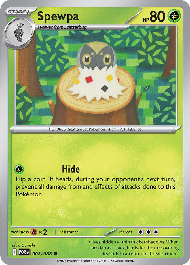 Spewpa (Stage 1 Pokémon) (POR-008/088) (Common)