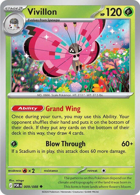 Vivillon (Stage 2 Pokémon) (POR-009/088) (Uncommon)