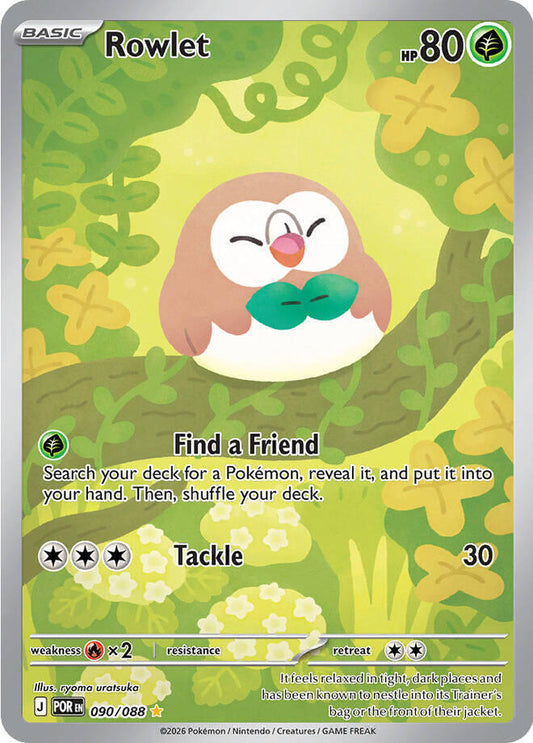 Rowlet (Basic Pokémon) (POR-090/088) (Illustration Rare)
