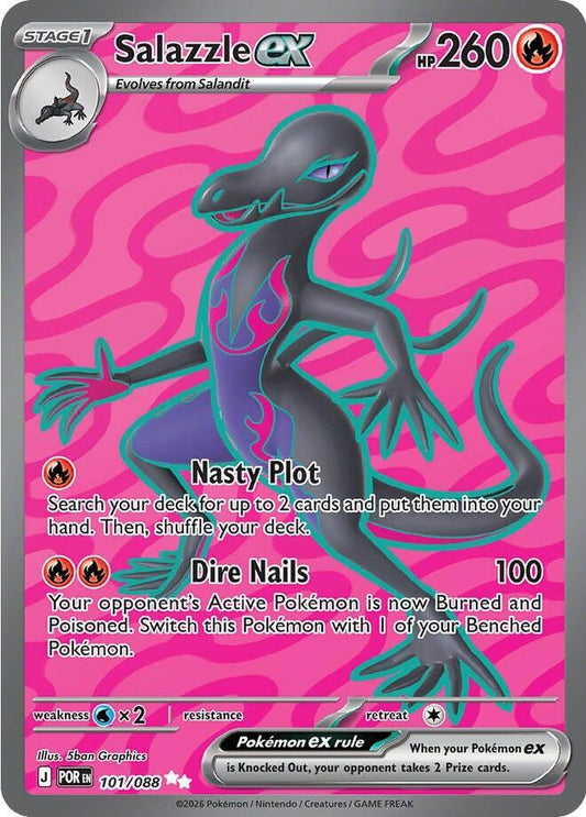 Salazzle ex (Stage 1 Pokémon ex) (POR-101/088) (Ultra Rare)