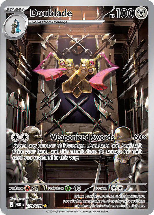 Doublade (Stage 1 Pokémon) (POR-098/088) (Illustration Rare)