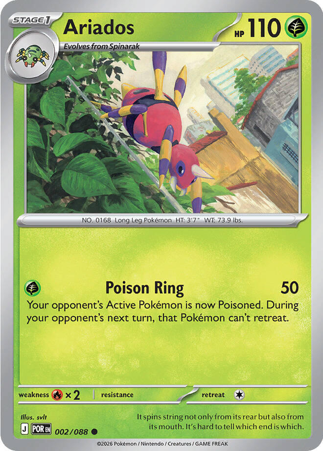 Ariados (Stage 1 Pokémon) (POR-002/088) (Common)