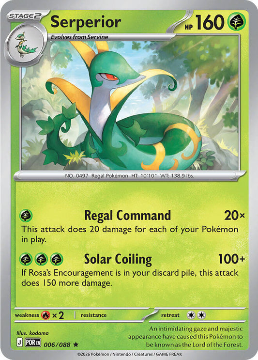 Serperior (Stage 2 Pokémon) (POR-006/088) (Rare)