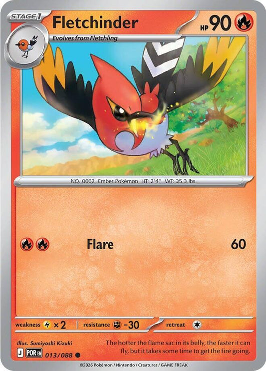 Fletchinder (Stage 1 Pokémon) (POR-013/088) (Common)