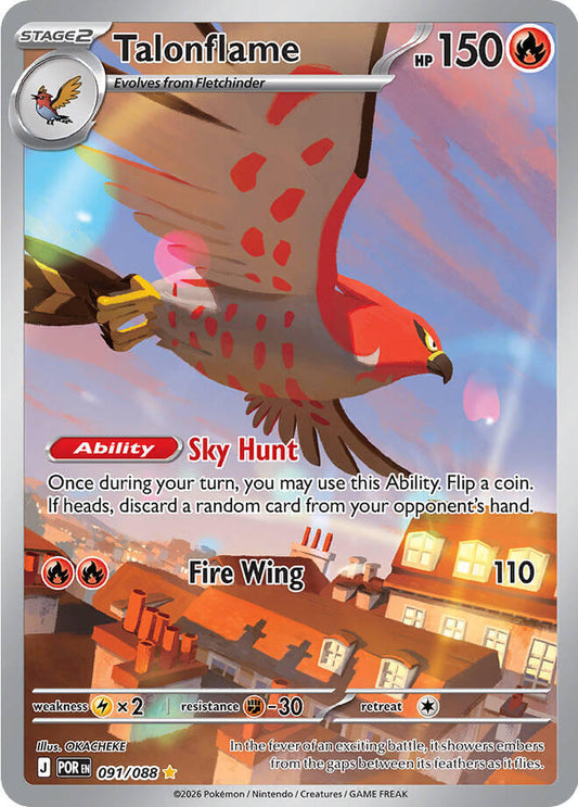 Talonflame (Stage 2 Pokémon) (POR-091/088) (Illustration Rare)