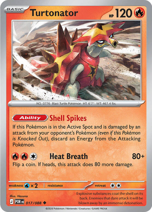 Turtonator (Basic Pokémon) (POR-017/088) (Uncommon)