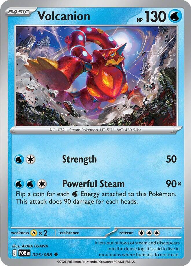 Volcanion (Basic Pokémon) (POR-025/088) (Uncommon)