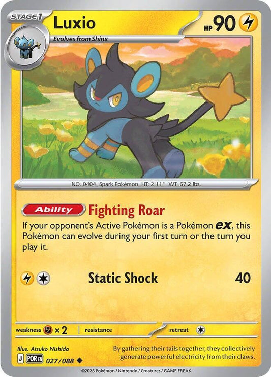 Luxio (Stage 1 Pokémon) (POR-027/088) (Uncommon)