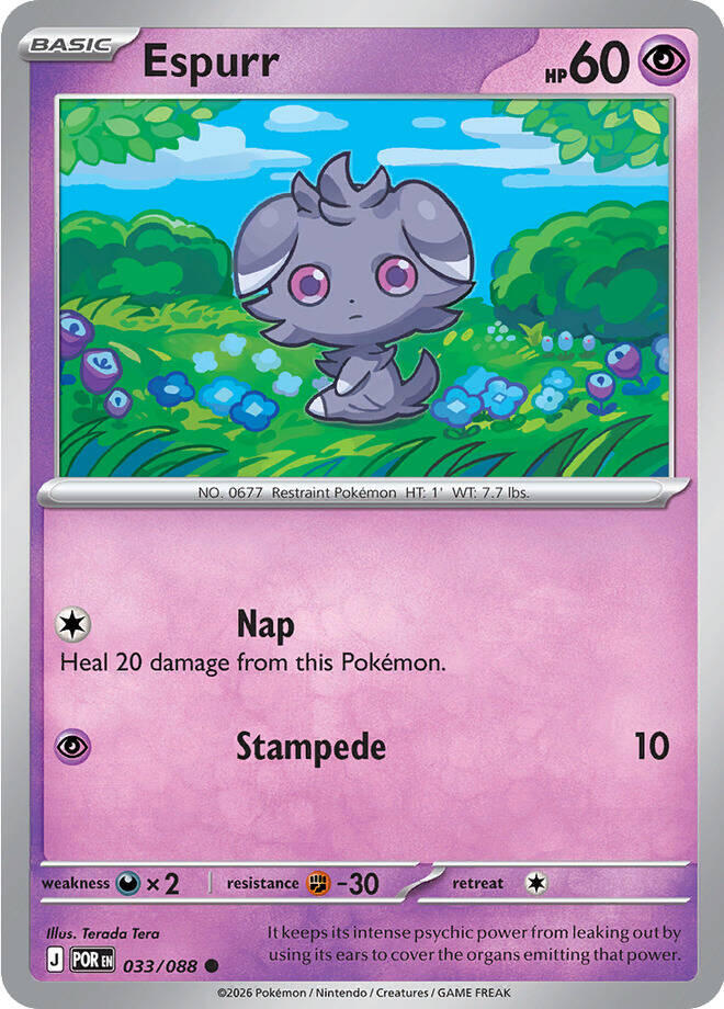 Espurr (Basic Pokémon) (POR-033/088) (Common)