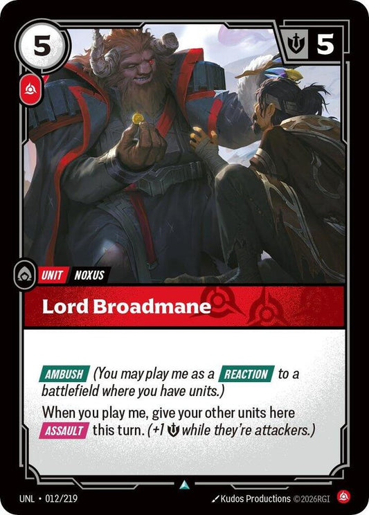 Lord Broadmane (Unit) (UNL-012/219) (U)