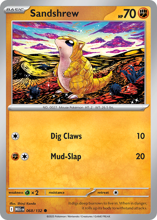 Sandshrew (Basic Pokémon) (MEG-068/132) (Common)