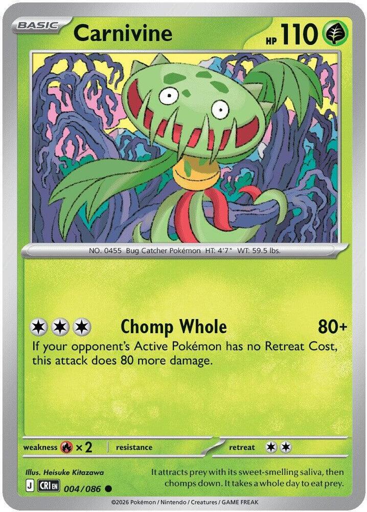 Carnivine (Basic Pokémon) (CRI-004/086) (Common)
