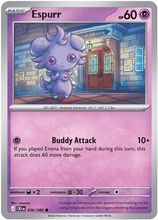 Espurr (Basic Pokémon) (CRI-036/086) (Common)