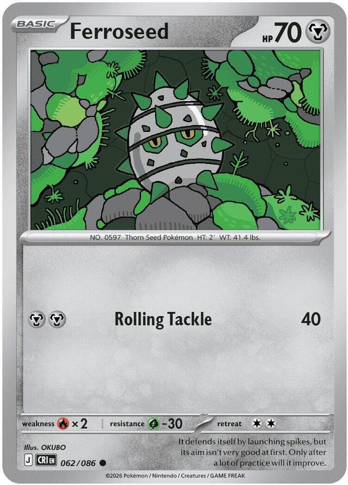 Ferroseed (Basic Pokémon) (CRI-062/086) (Common)