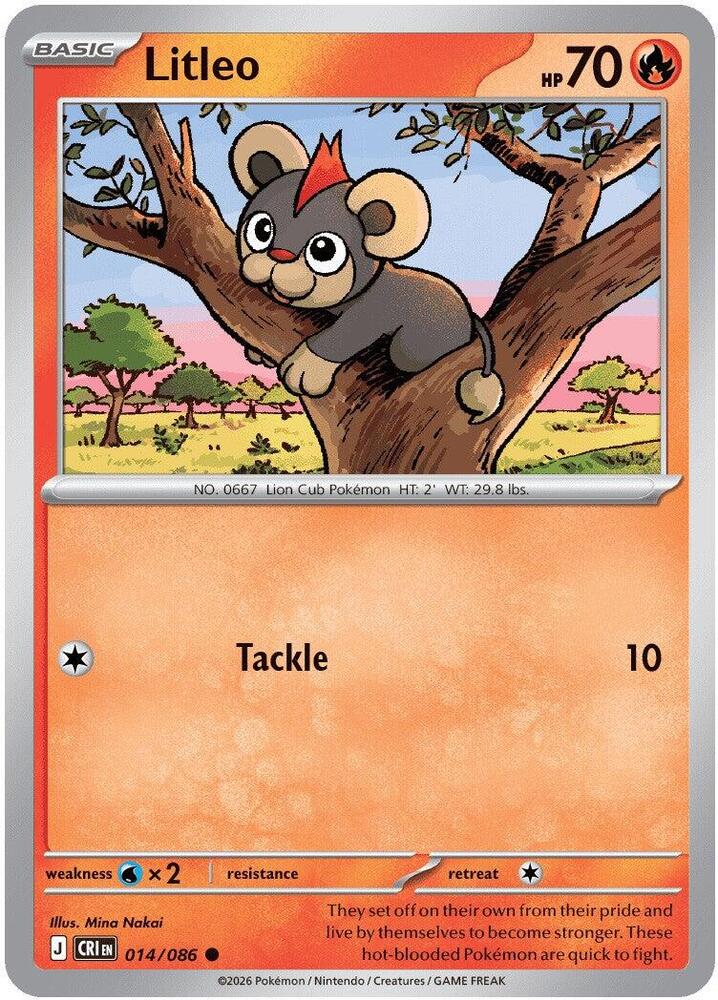 Litleo (Basic Pokémon) (CRI-014/086) (Common)