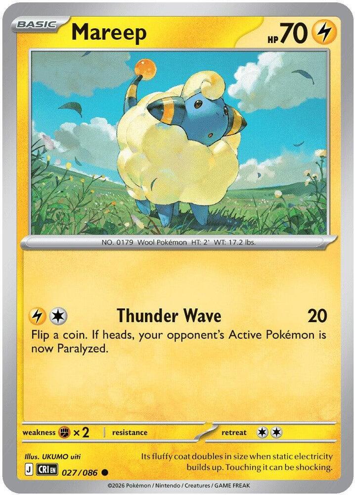 Mareep (Basic Pokémon) (CRI-027/086) (Common)