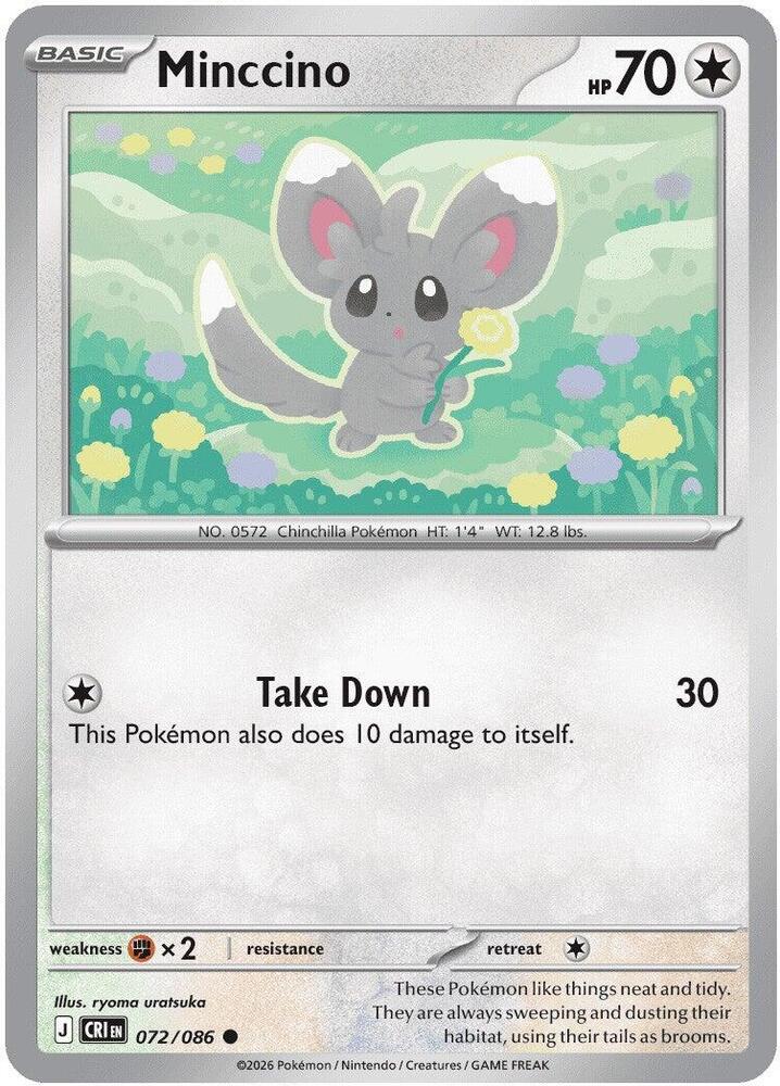 Minccino (Basic Pokémon) (CRI-072/086) (Common)