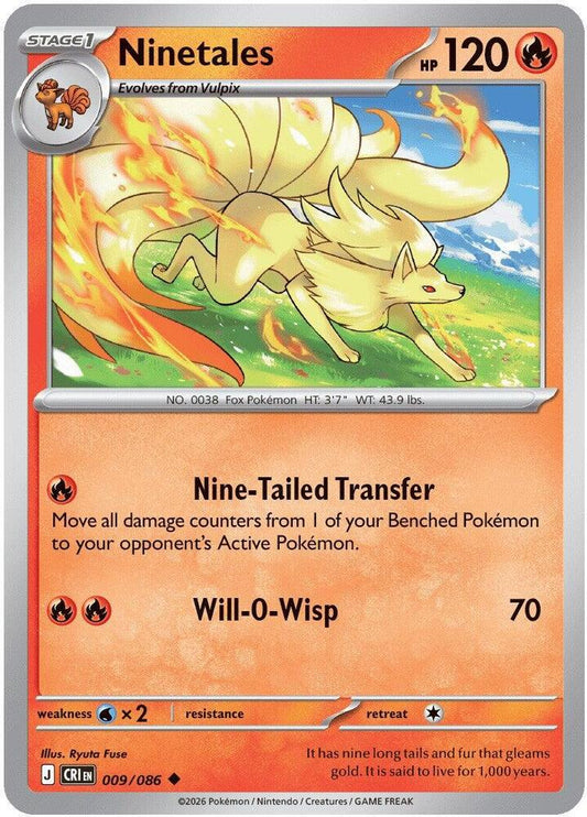 Ninetales (Stage 1 Pokémon) (CRI-009/086) (Uncommon)