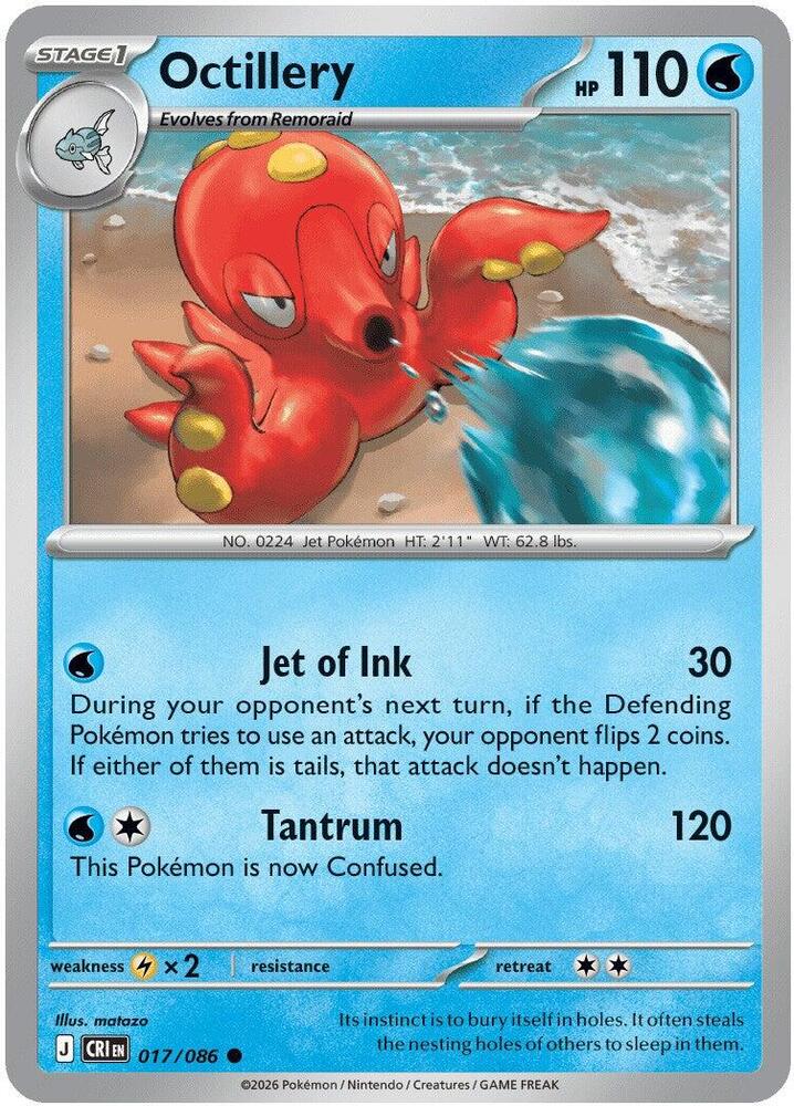 Octillery (Stage 1 Pokémon) (CRI-017/086) (Common)