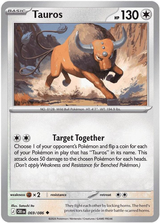 Tauros (Basic Pokémon) (CRI-069/086) (Uncommon)