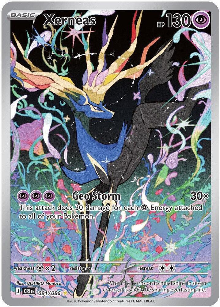 Xerneas (Basic Pokémon) (CRI-091/086) (Illustration Rare)