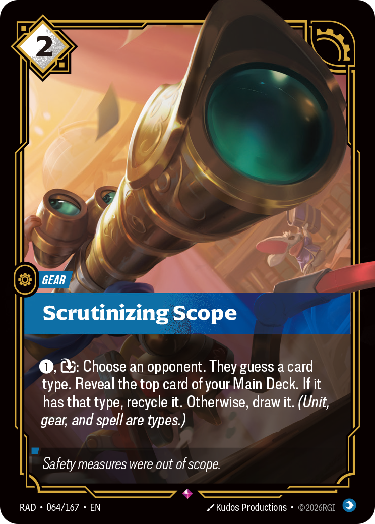 Scrutinizing Scope (Gear) (RAD-064/167) (Rare)