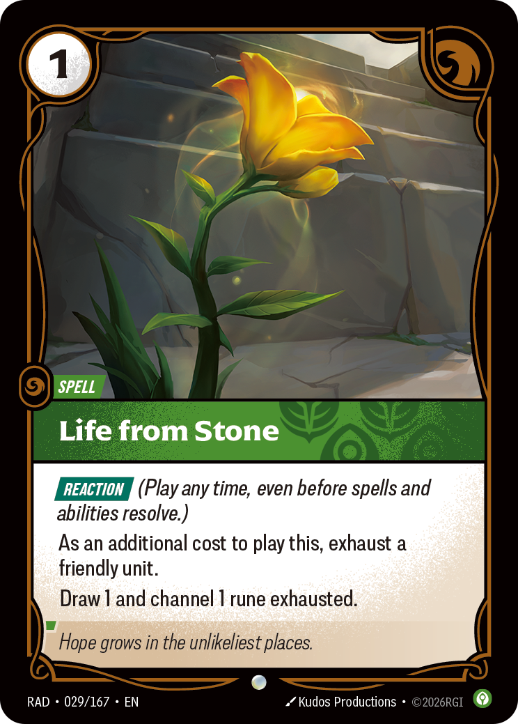 Life from Stone (Spell) (RAD-029/167) (Common)