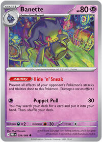 Banette (Stage 1 Pokémon) (PBL-034/084) (Uncommon)